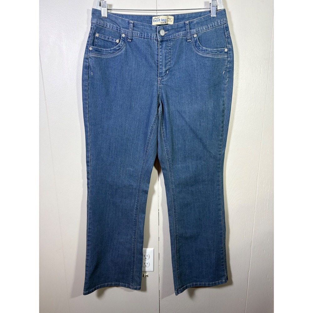 JMS 16W Bootcut Jeans Medium Wash Stretch Denim Blue 16 Average Casual